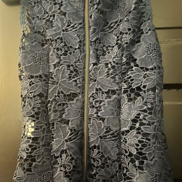 Vintage intermix peplum navy blue top with black zipper - Picture 4 of 5